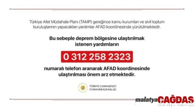 Cumhurbaşkanlığı, deprem yardımları açıklaması yaptı