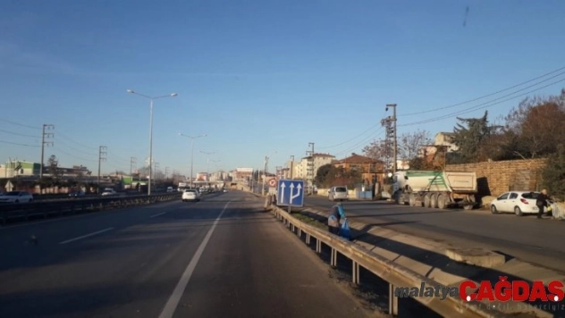 D-100'de mıntıka temizliği yapıldı