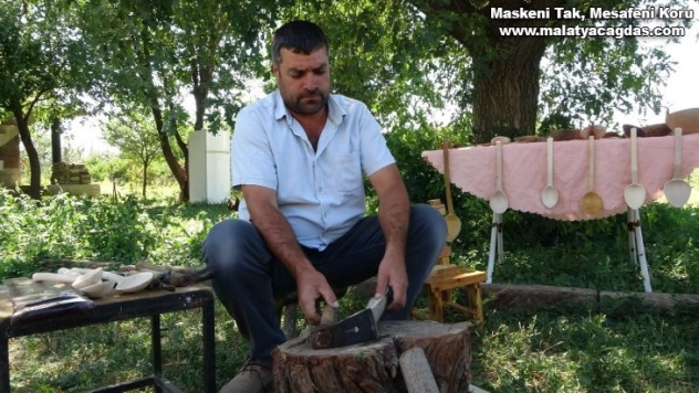 Dededen kalma şimşir kaşık geleneğini torunu sürdürüyor