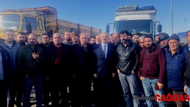 Denizli'de kamyoncu esnafı U-ETDS sistemi dolayısı ile greve gitti