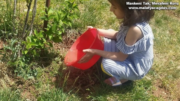 Diyarbakır'da anaokulu öğrencileri tam kapanma sürecini fırsata çevirdi