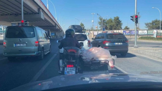 Diyarbakır'da sağlıksız et taşıma görenleri şaşırttı