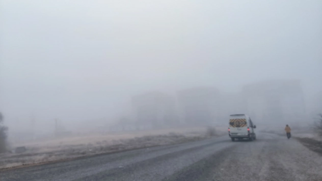 Doğanşehir İlçesinde Sis etkili oldu