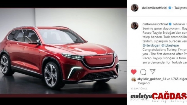 Dünyaca ünlü Della Miles'ten yerli otomobil siparişi