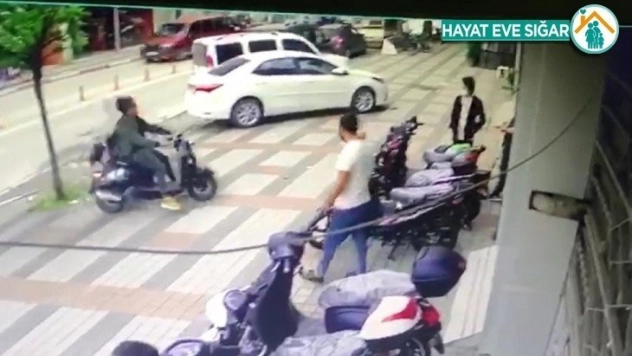 Duvara çarpan motosikletli kadın yaralandı