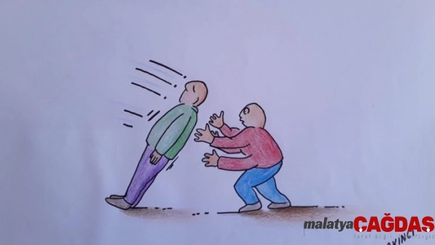 Edremitli öğrenci karikatür dalında birinci oldu
