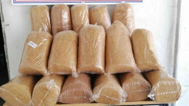 Elazığ'da  130 kilo kıyılmış tütün ele geçirdi