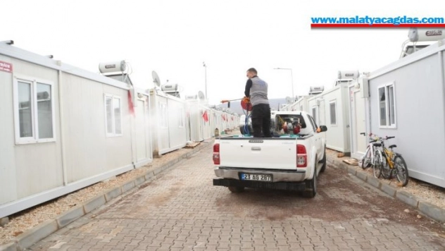 Elazığ'da korona virüsüne karşı dezenfekte çalışmaları