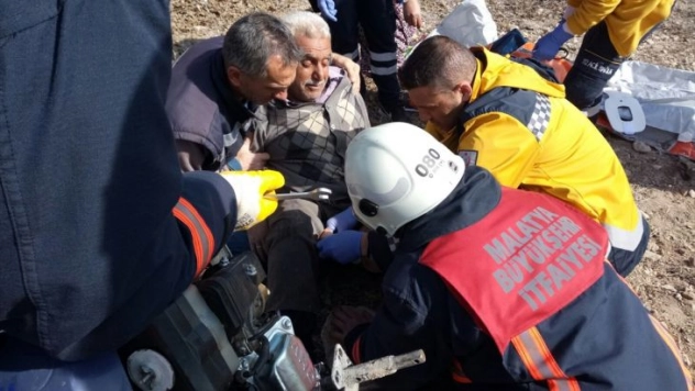 Ayağını çapa makinesine kaptıran kişi ağır yaralandı