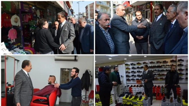 Keskin, silahlı olayların yaşandığı sokaktaki esnafları ziyaret etti