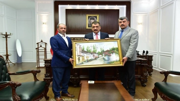 Tecde Mahalle Muhtarı Yiğit, Başkan Gürkan'ı Ziyaret Etti