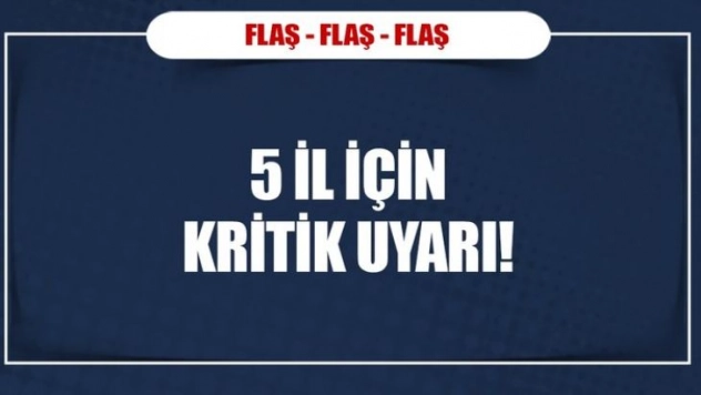 Meteorolojiden 5 il için kuvvetli rüzgar uyarısı