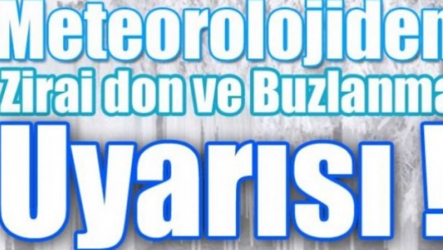 5 il için don ve buzlanma uyarısı