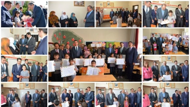 Vali Kaban, Öğrencilerin Karne Heyecanına Ortak Oldu