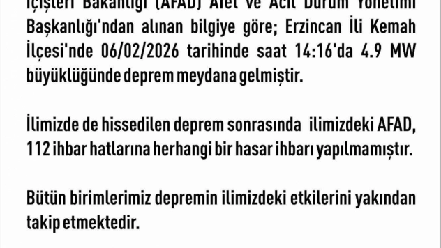 Elazığ Valiliği'nden deprem açıklaması