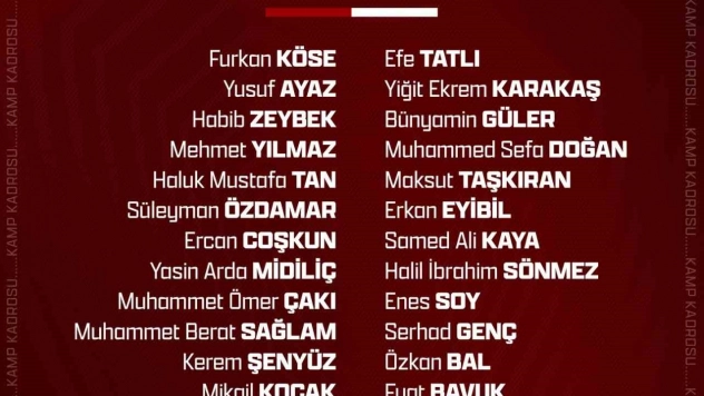 Elazığspor'da Antalya kampı kadrosu belli oldu