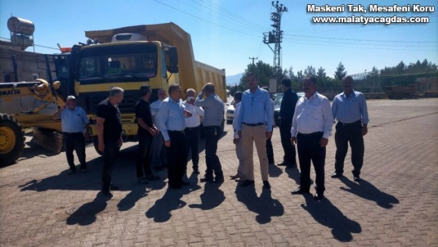 Erdoğan, asfalt çalışmalarını inceledi