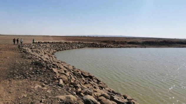 Ergani'de 5 hayvan içme suyu göleti onarıldı