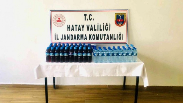 Erzin'de 49 litre kaçak içki ele geçirildi