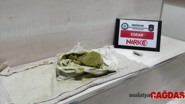 Erzincan'da 407 gram esrarla yakalanan 1 kişi tutuklandı