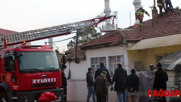 Erzincan'da baca yangını korkuttu