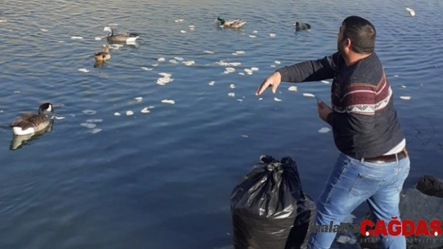 Sokak hayvanları için doğaya yem bıratı