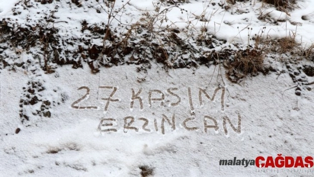 Erzincan'ın yüksek kesimlerinde kar ve sis