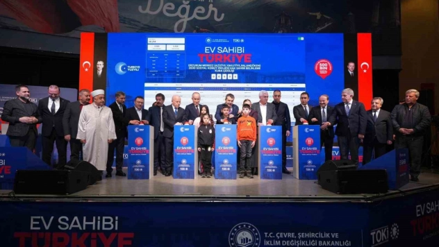 Erzurum'da TOKİ kuraları çekildi