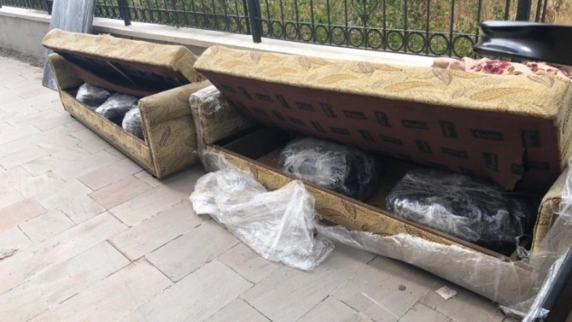 105 kilogram esrar ele geçirildi