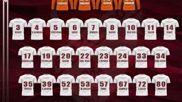 ES Elazığspor'da forma numaraları belli oldu