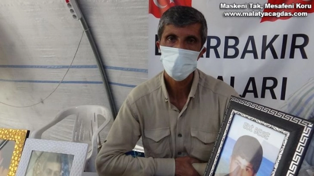 Evlat nöbetindeki baba, oğlunun dağa kaçırılmasından HDP'yi sorumlu tuttu