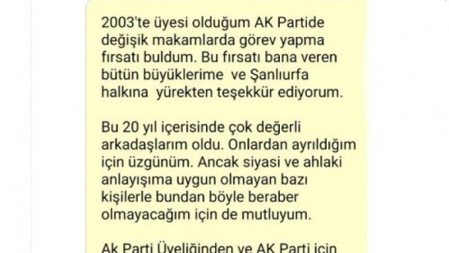 Fakıbaba partisinden ve milletvekilliğinden istifa etti