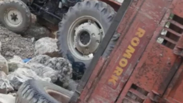 Freni patlayan traktör dereye yuvarlandı: 1 ölü, 3 yaralı