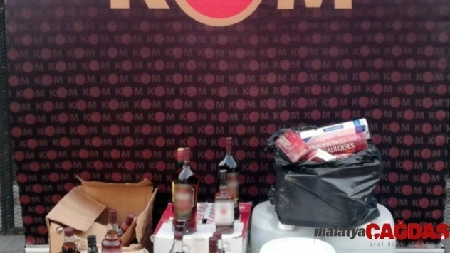 Gaziantep'te kaçak sigara ve sahte içki operasyonu