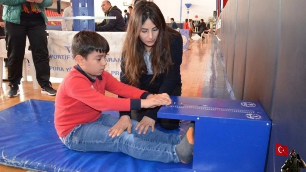 Genç sporcular yetenek taramasına katıldı