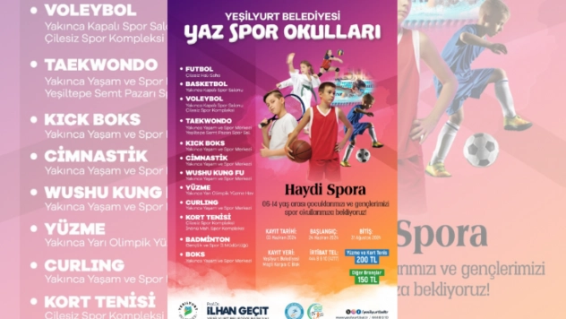 Gençlerimizi Yaz Spor Okullarımıza Bekliyoruz