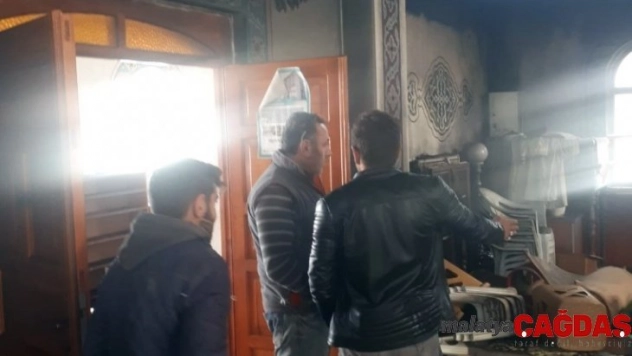 Giresun'da cami yangını