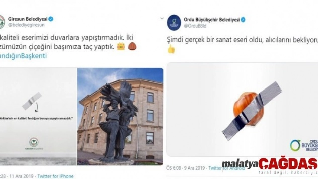 Giresun'dan, Ordu'ya 'Fındığı duvara değil başımıza taç yaptık' cevabı