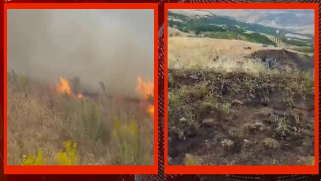 Gökçe Mahallesi'nde Ot ve Bahçe Yangını Büyümeden Söndürüldü