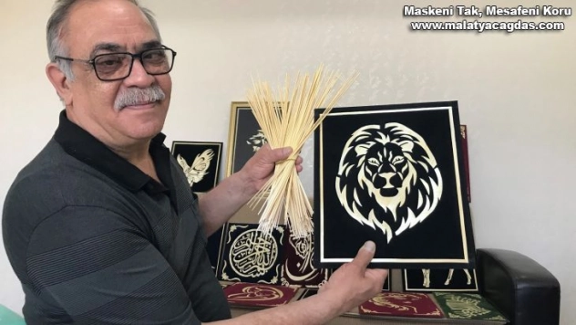 Görenler, ekin sapı olduğuna inanamıyor, sapı sanata dönüşüyor