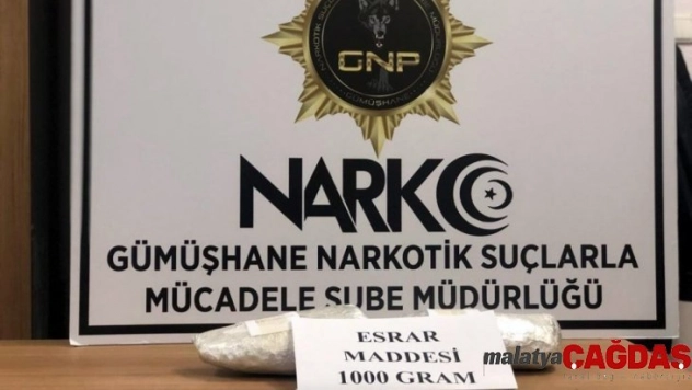 Gümüşhane emniyetinden yılbaşı öncesi uyuşturucu operasyonu