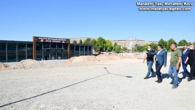 Gürkan, fuar alanındaki yeni yol çalışmalarını inceledi