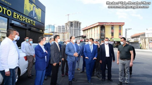 Gürkan, sanayi kavşağında asfalt çalışmalarını inceledi