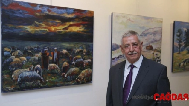 Güzelyayla eski belediye başkanı Sayım Koç, MTSO'da sergi açtı