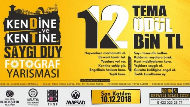 Kendine ve Kentine Saygı Duy fotoğraf yarışması