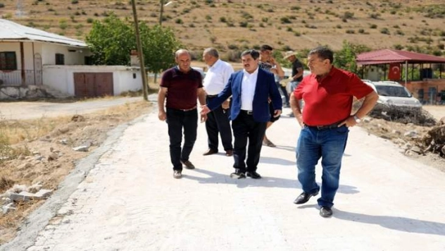 Darende'de parke taşı çalışmaları