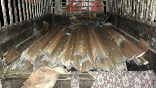 Hekimhan'da ray hırsızlığı