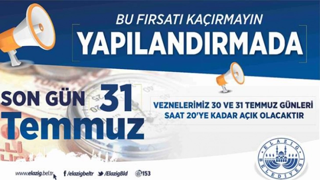 Yapılandırmada Son Gün 31 Temmuz