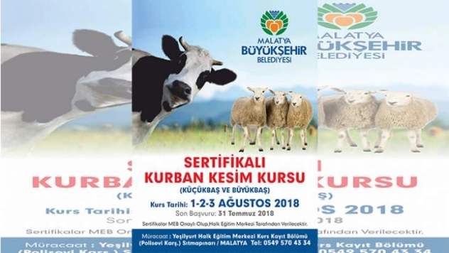Kurban Kesim Kursu Başvuruları 31 Temmuz'da Sona Eriyor