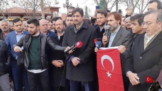 Hacı Bayram Veli Camii'nde İdlib şehitleri için dua edildi